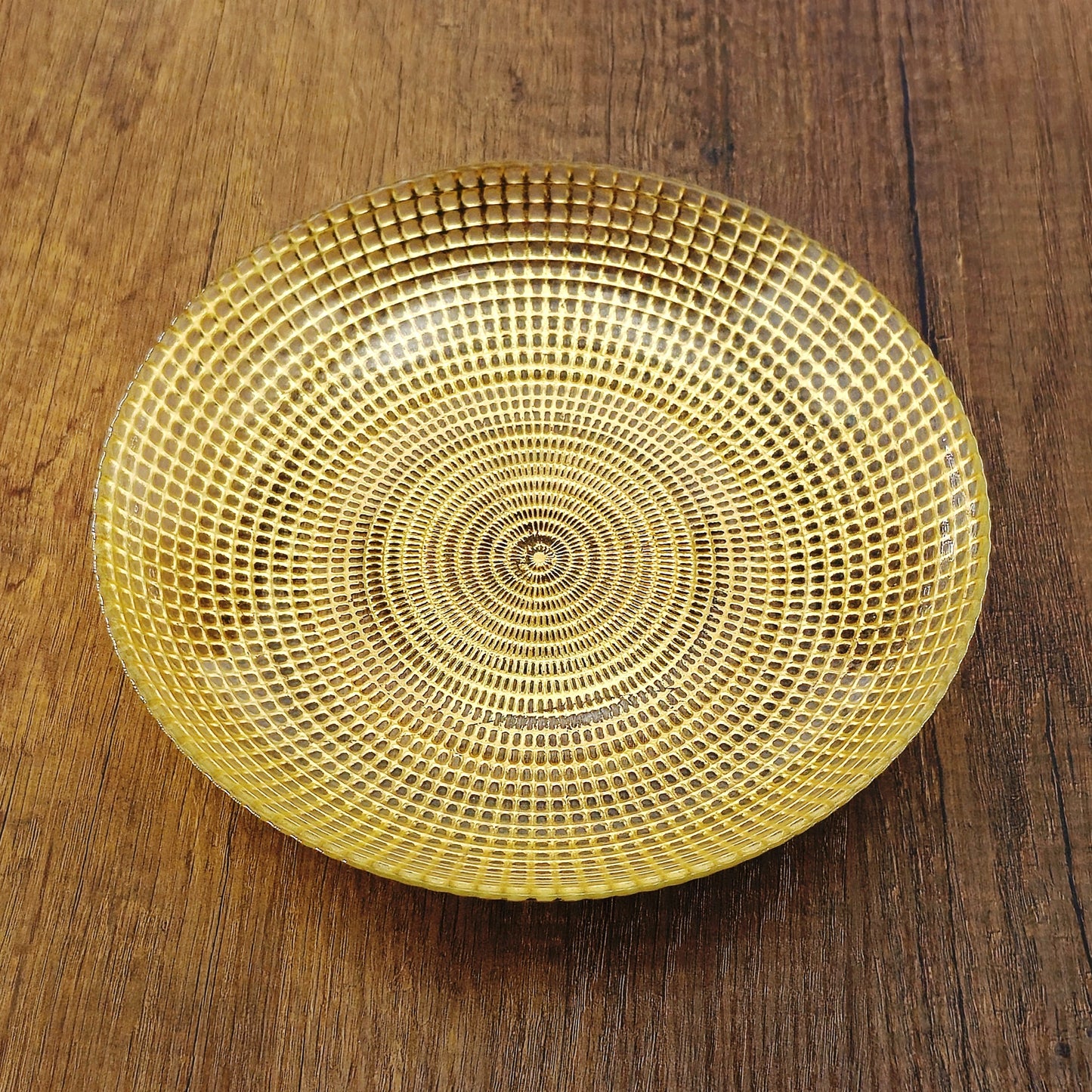 HELIOS Gilded Glass Soup Plate