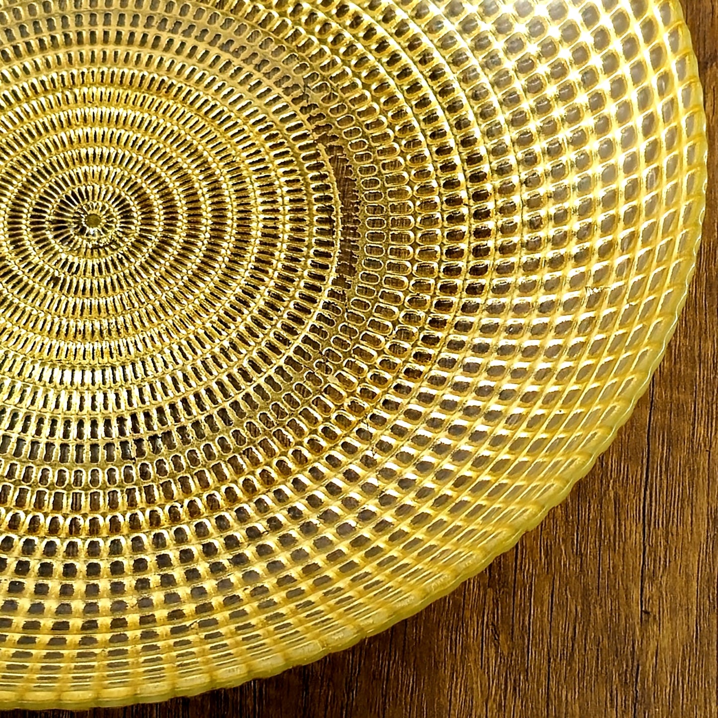 HELIOS Gilded Glass Soup Plate