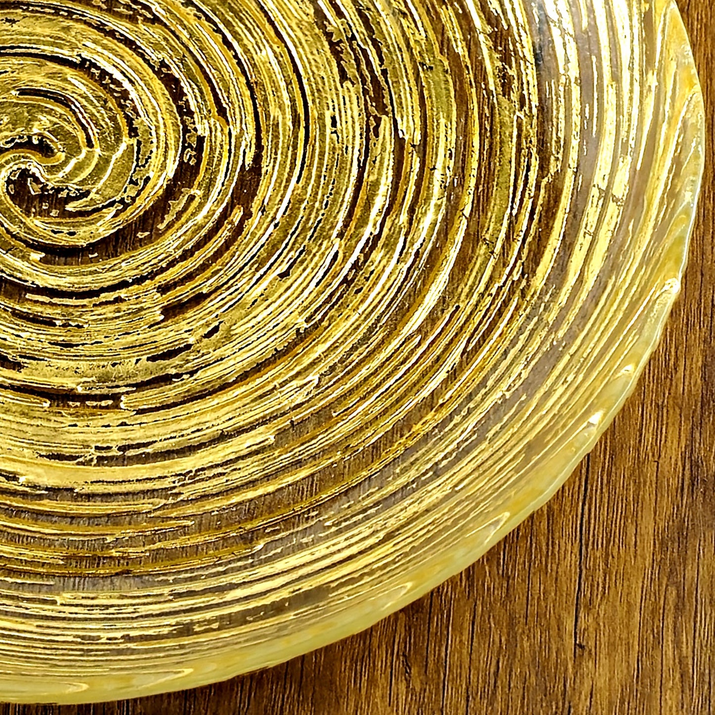 VOLUTE Gilded Glass Dinner Plate Set