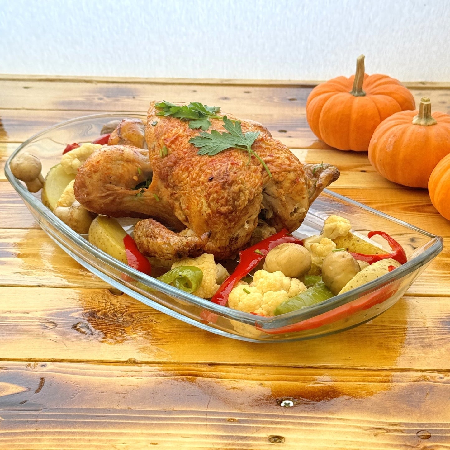 PRIMA Oblong 14.5" Glass Tray