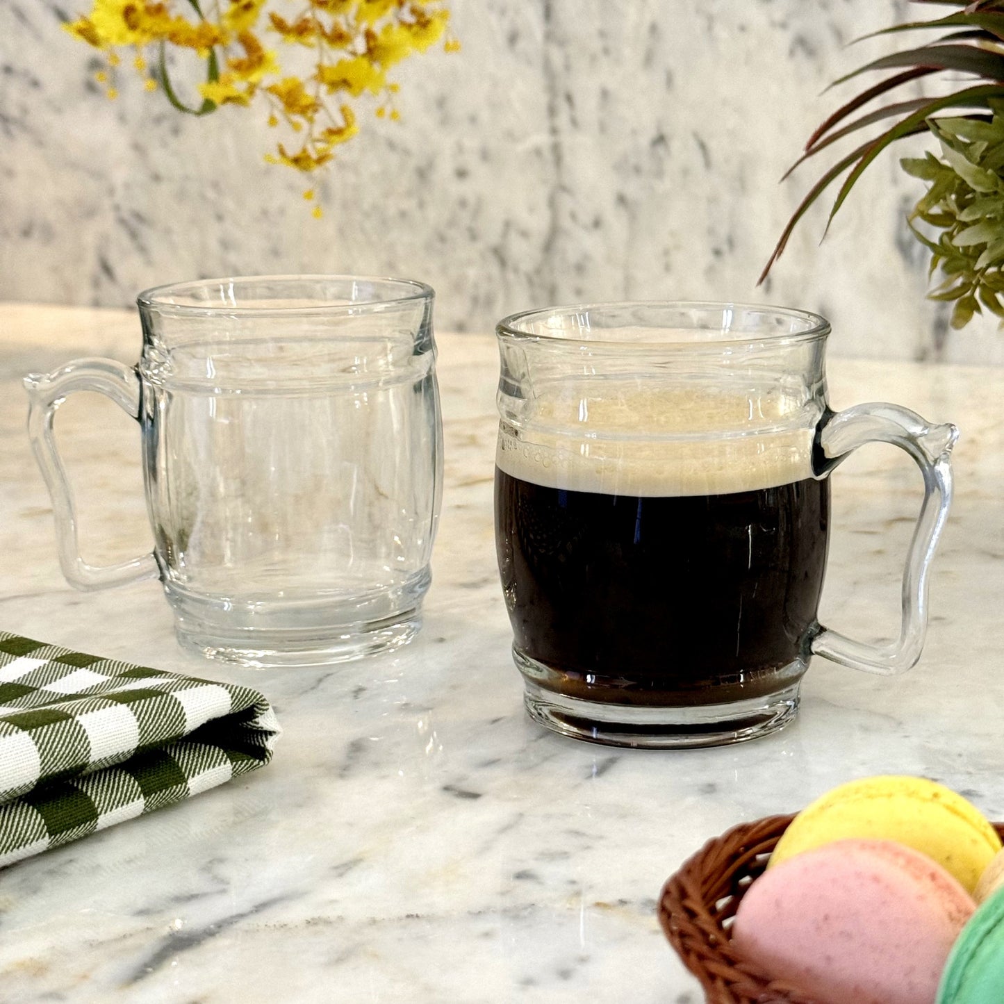 CASK Set/4 13 oz Round Glass Mug
