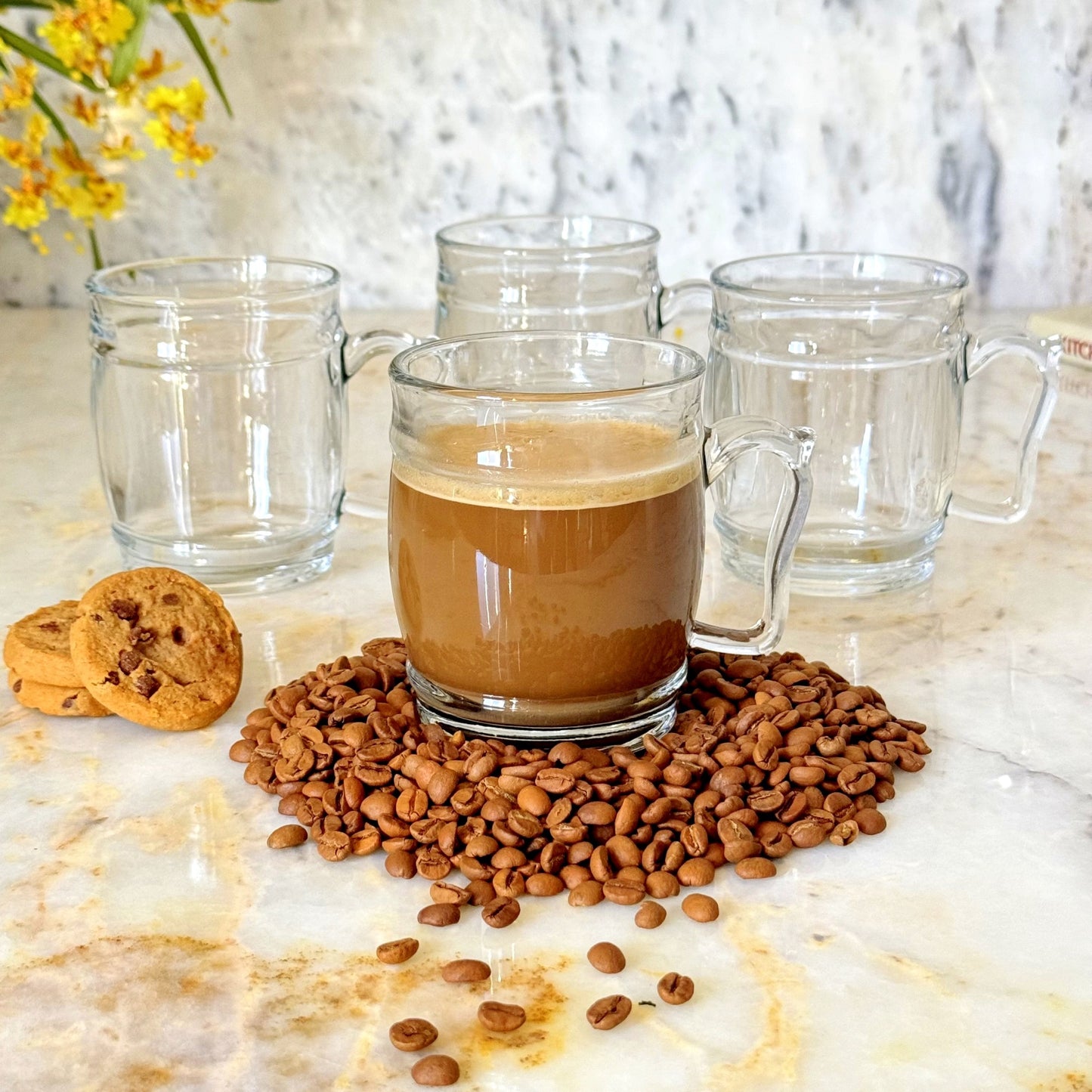 CASK Set/4 13 oz Round Glass Mug