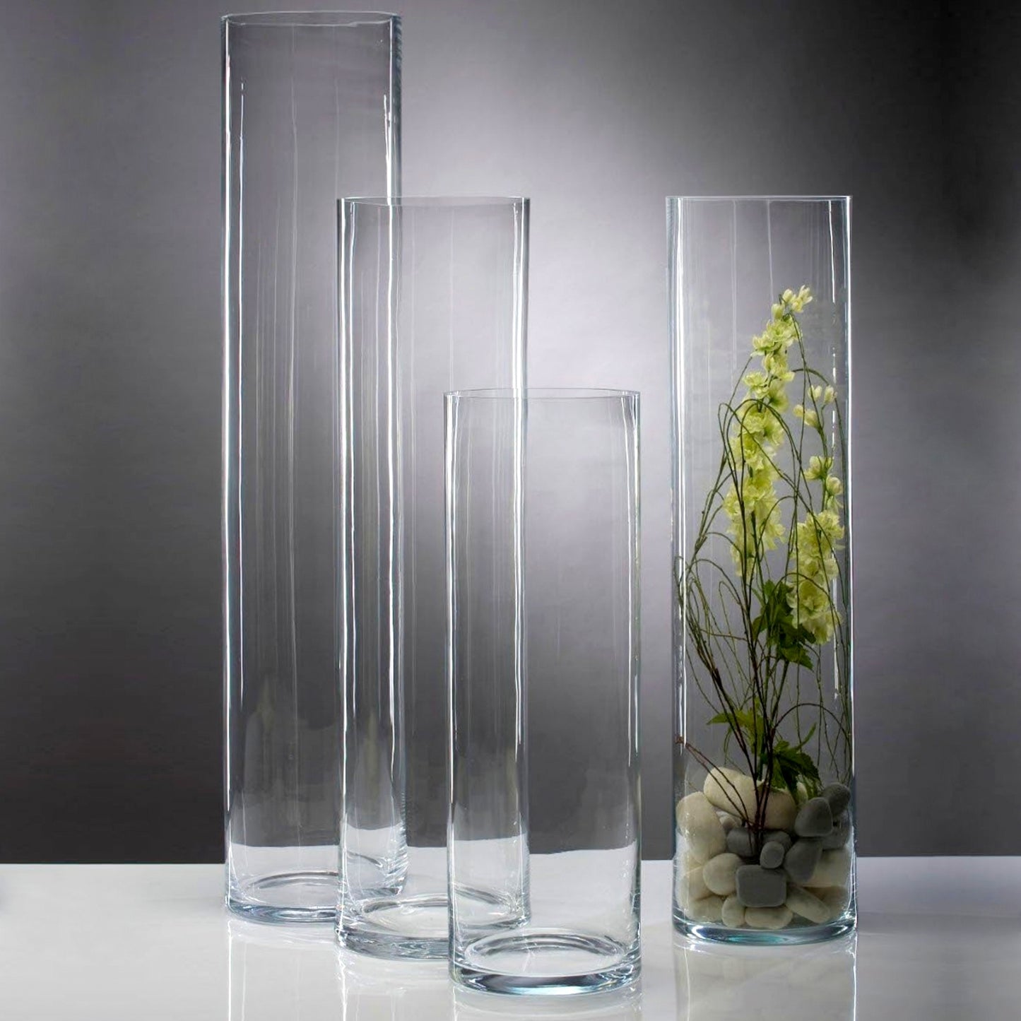 FLORA 12" Glass Cylinder Vase