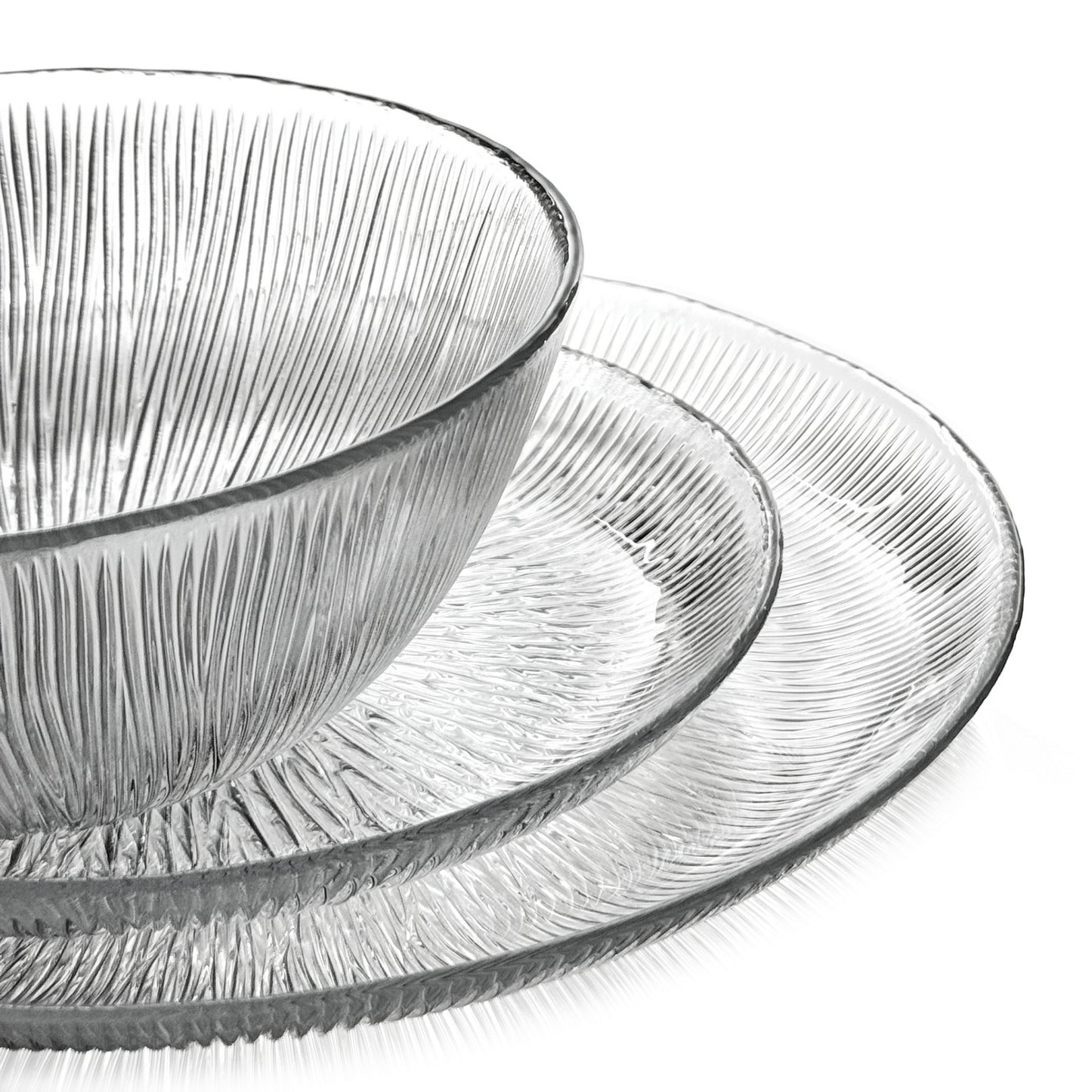 CASCATA 12 pcs. Glass Dinnerware Set