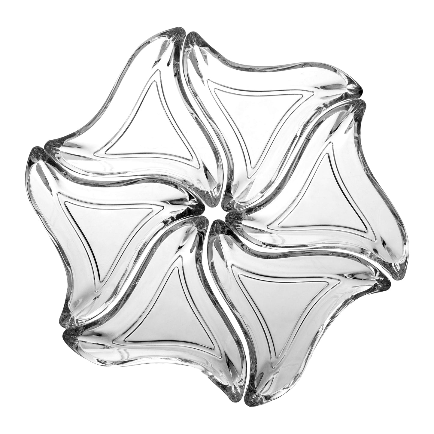 ETOILE Set/6 Glass Triangle Dish