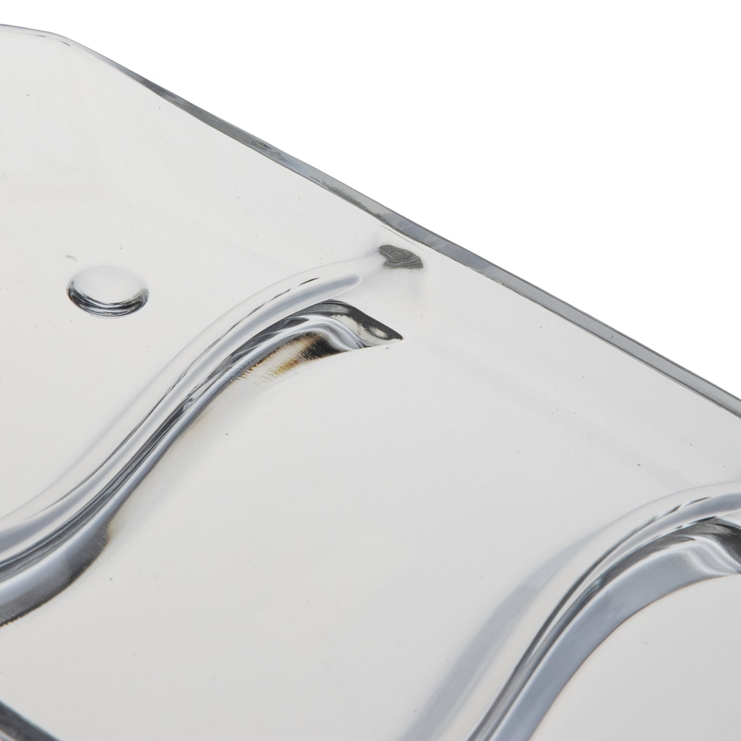 PRIMA Oblong 14.5" Glass Tray 3 Section