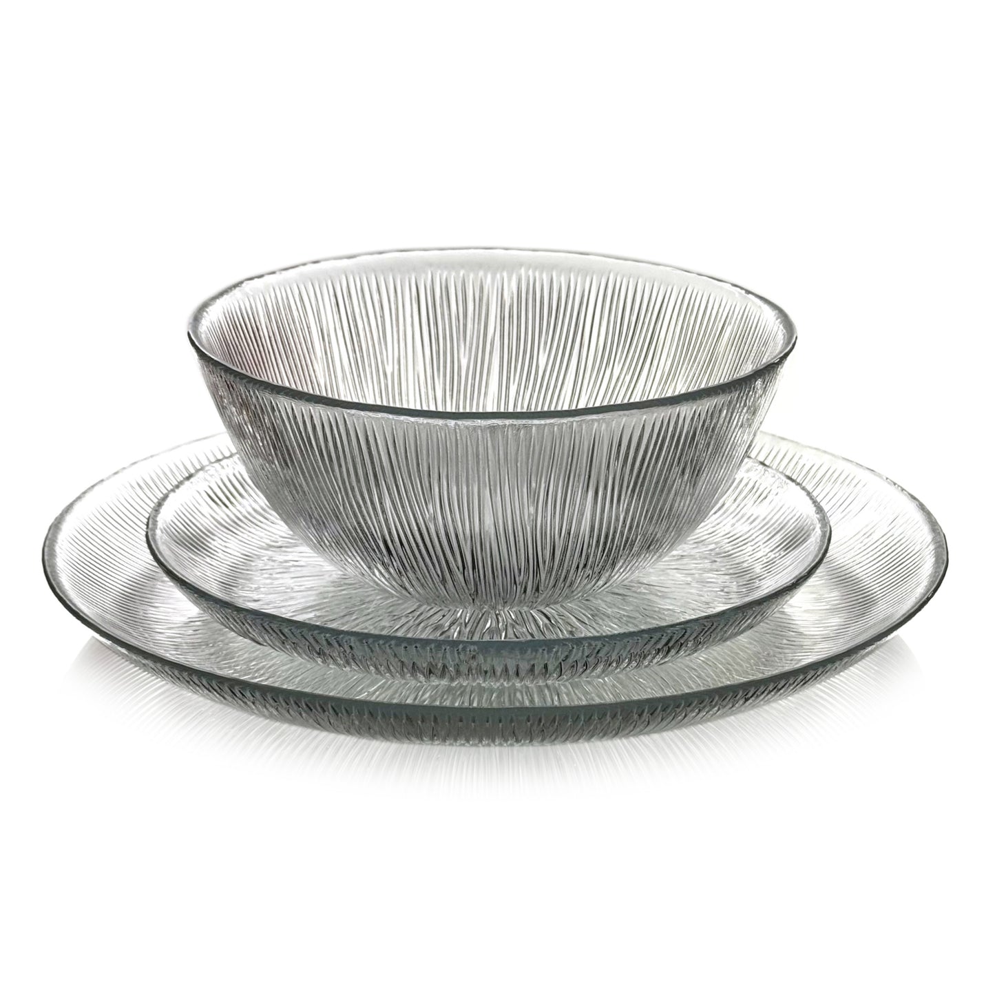 CASCATA 12 pcs. Glass Dinnerware Set