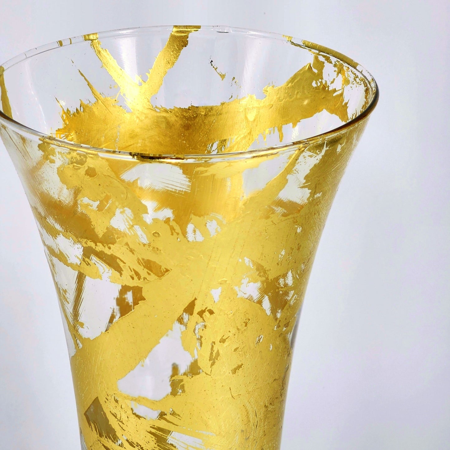 PATTY 12" Gold Gilded Glass Vase