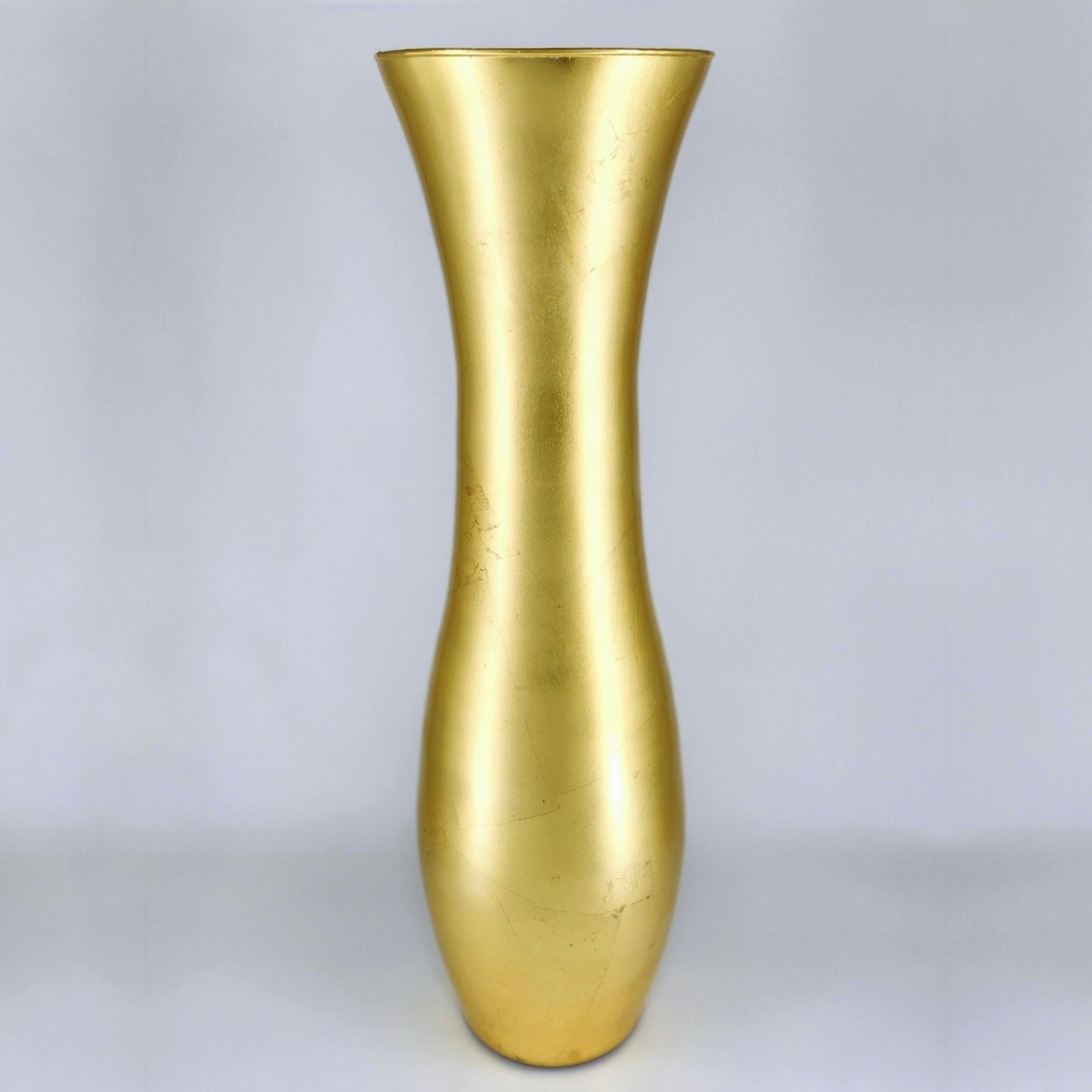GALA 28" Solid Gold Gilded Glass Oval Vase