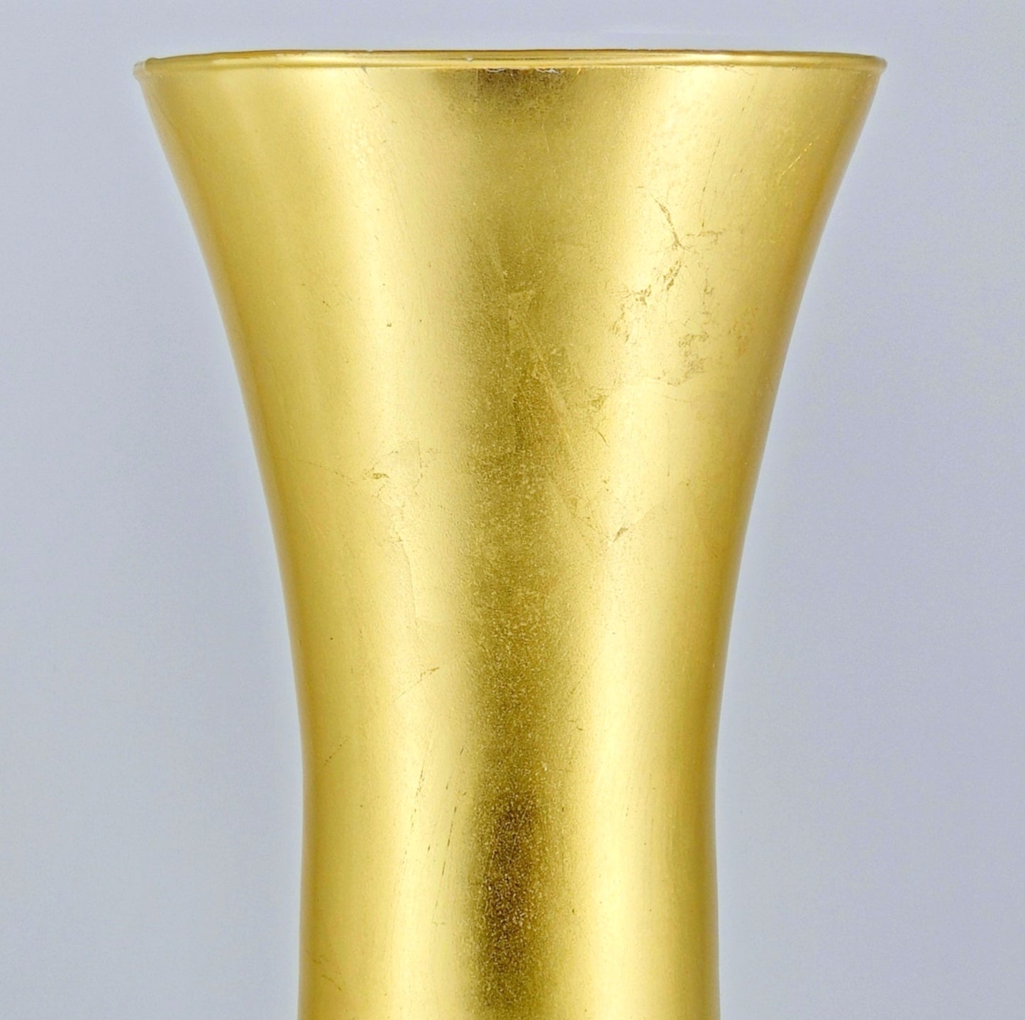 GALA 28" Solid Gold Gilded Glass Oval Vase