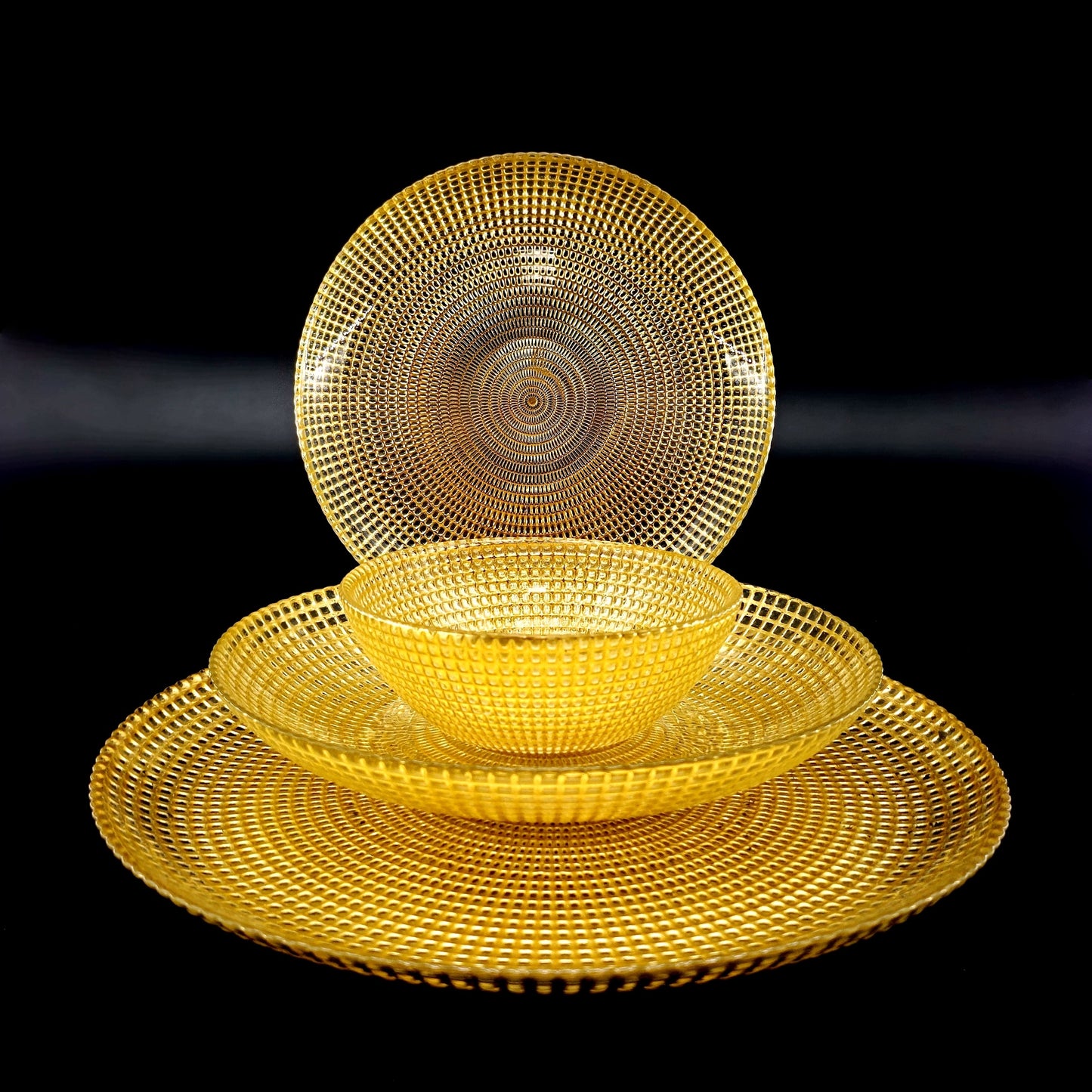 HELIOS Gilded Glass Dinnerware Set