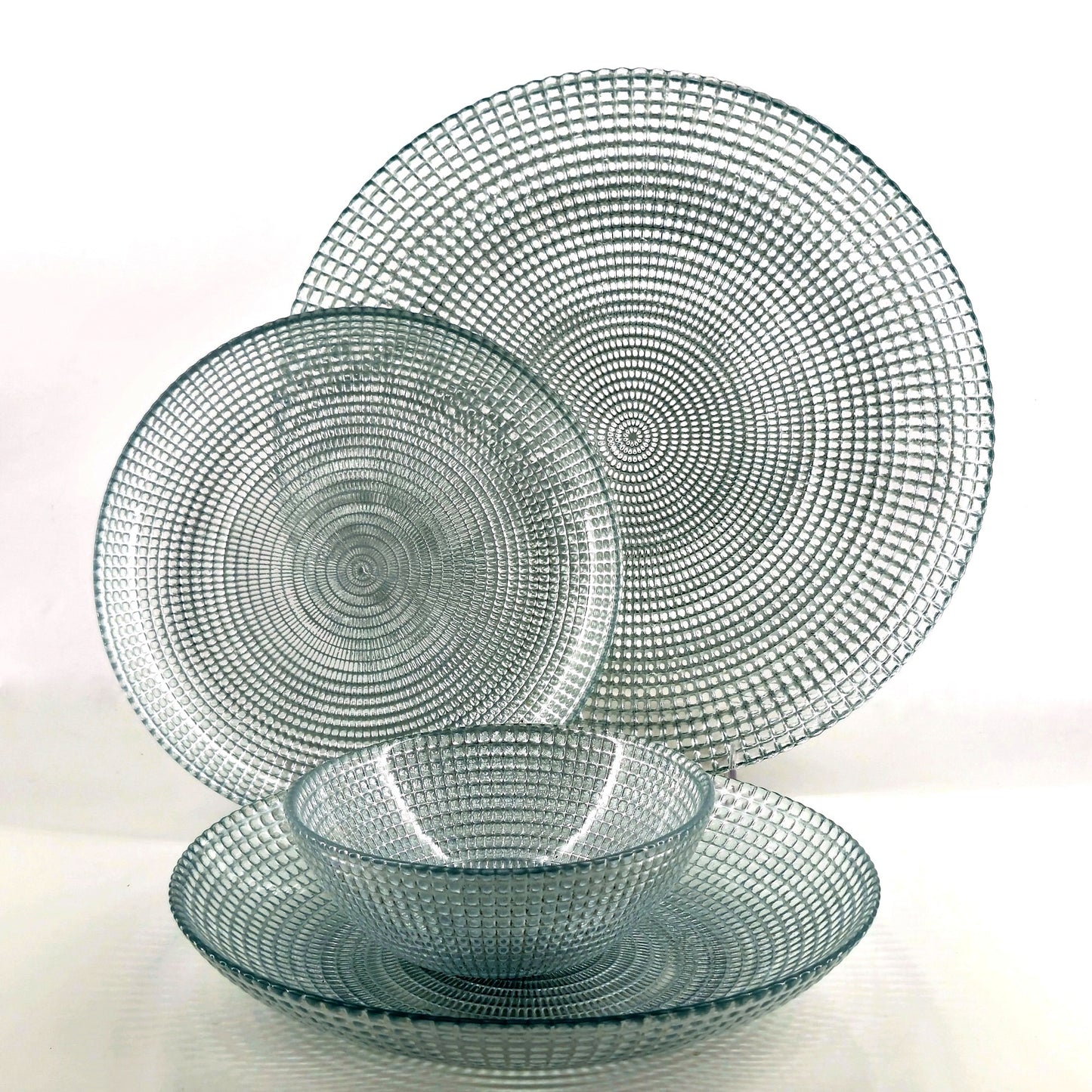 HELIOS Gilded Glass Dinnerware Set