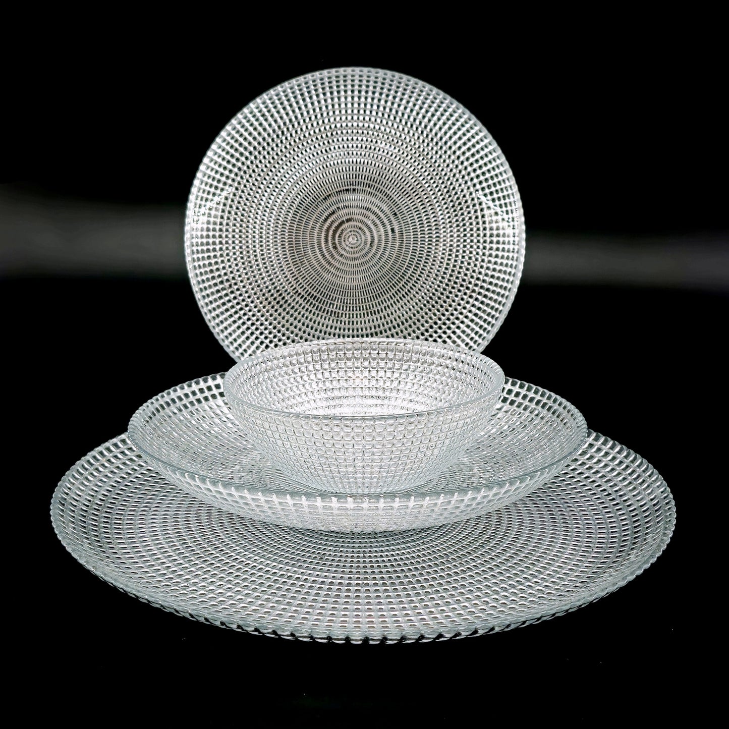 HELIOS Gilded Glass Dinnerware Set